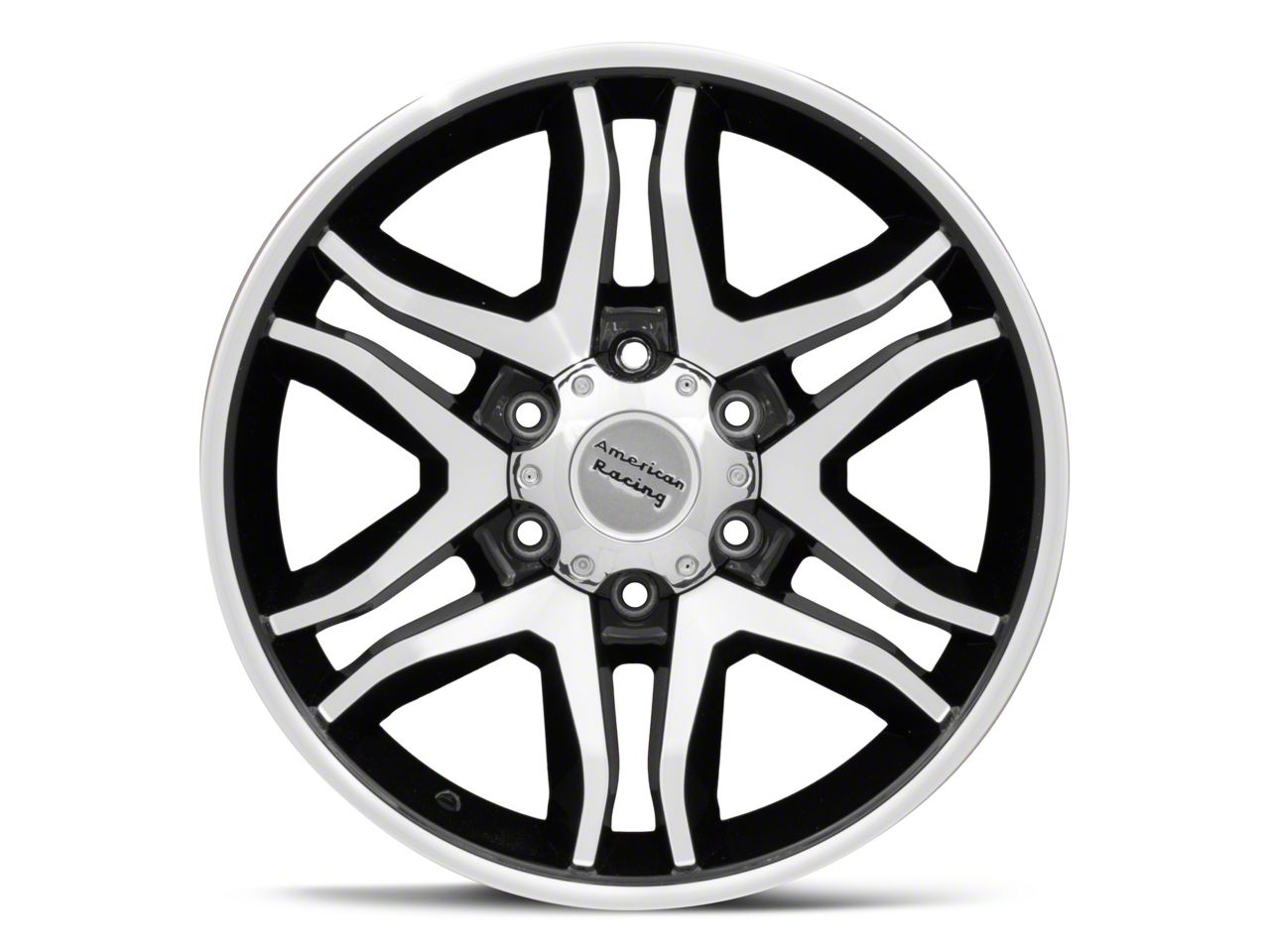 American Racing F-150 Mainline Gloss Black Machined 6-Lug Wheel; 20x8.5 ...