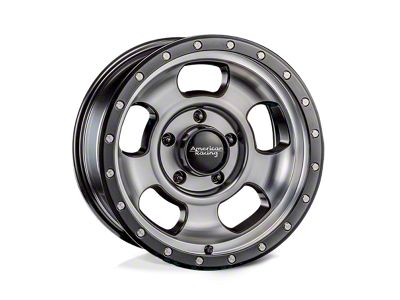 American Racing Ansen Offroad Satin Black Machined 6-Lug Wheel; 17x8.5; 25mm Offset (07-13 Sierra 1500)