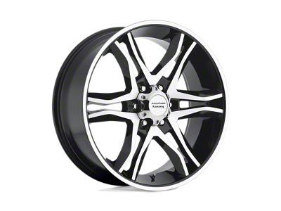 American Racing Mainline Gloss Black Machined 6-Lug Wheel; 17x8; 0mm Offset (07-13 Sierra 1500)