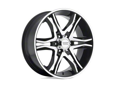 American Racing Mainline Gloss Black Machined 6-Lug Wheel; 17x8; 0mm Offset (07-14 Yukon)