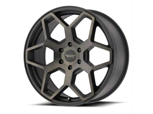 American Racing AR916 Satin Black with Dark Tint Clear Coat 6-Lug Wheel; 22x9; 15mm Offset (14-18 Silverado 1500)