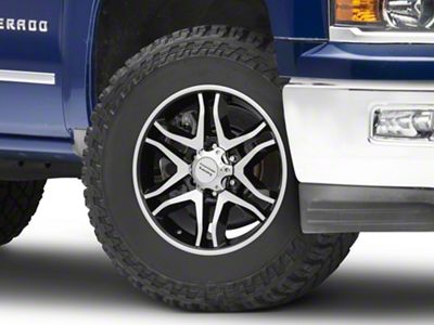 American Racing Mainline Gloss Black Machined 6-Lug Wheel; 18x8.5; 30mm Offset (14-18 Silverado 1500)