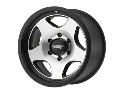 American Racing Mod 12 Satin Black Machined 8-Lug Wheel; 18x9; 0mm Offset (15-19 Sierra 3500 HD SRW)