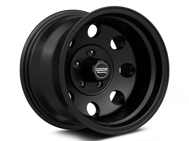 American Racing Baja Satin Black 5-Lug Wheel; 15x8; 20mm Offset (87-90 Dakota)