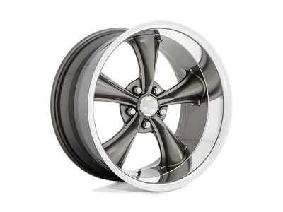 American Racing Boss TT Graphite with Diamond Cut Lip 5-Lug Wheel; 18x9.5; -4mm Offset (87-90 Dakota)