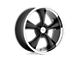 American Racing Boss TT Textured Black with Diamond Cut Lip 5-Lug Wheel; 18x8; 2mm Offset (87-90 Dakota)