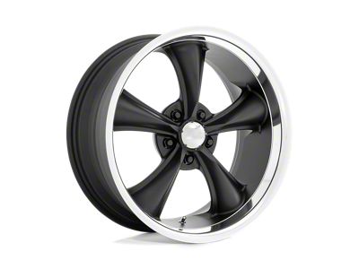 American Racing Boss TT Textured Black with Diamond Cut Lip 5-Lug Wheel; 20x8.5; 2mm Offset (87-90 Dakota)