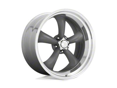 American Racing Classic Torq Thrust II Mag Gray with Machined Lip 5-Lug Wheel; 15x6; -6mm Offset (87-90 Dakota)