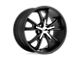 American Racing Daytona Satin Black with Machined Face 5-Lug Wheel; 22x11; 38mm Offset (87-90 Dakota)