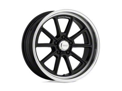 American Racing Draft Gloss Black with Diamond Cut Lip 5-Lug Wheel; 18x10; 12mm Offset (87-90 Dakota)