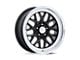 American Racing G-Force Gloss Black with Diamond Cut Lip 5-Lug Wheel; 17x10; 25mm Offset (87-90 Dakota)