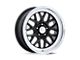 American Racing G-Force Gloss Black with Diamond Cut Lip 5-Lug Wheel; 17x7; 0mm Offset (87-90 Dakota)