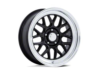 American Racing G-Force Gloss Black with Diamond Cut Lip 5-Lug Wheel; 17x9; 0mm Offset (87-90 Dakota)