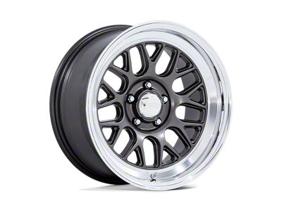 American Racing G-Force Matte Anthracite with Diamond Cut Lip 5-Lug Wheel; 17x9; 0mm Offset (87-90 Dakota)