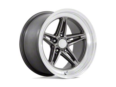 American Racing Groove Anthracite with Diamond Cut Lip 5-Lug Wheel; 18x7; 0mm Offset (87-90 Dakota)