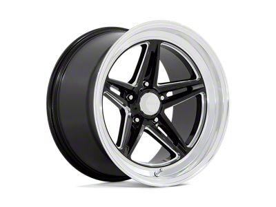 American Racing Groove Gloss Black Milled with Diamond Cut Lip 5-Lug Wheel; 18x10; 0mm Offset (87-90 Dakota)