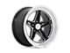 American Racing Groove Gloss Black Milled with Diamond Cut Lip 5-Lug Wheel; 18x8; 0mm Offset (87-90 Dakota)