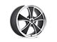 American Racing Mach 5 Satin Black Machined 5-Lug Wheel; 18x9; 38mm Offset (87-90 Dakota)