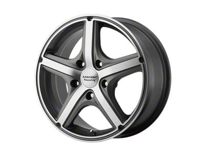 American Racing Maverick Anthracite Machined 5-Lug Wheel; 18x8; 40mm Offset (87-90 Dakota)