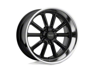 American Racing Rodder Gloss Black with Diamond Cut Lip 5-Lug Wheel; 18x8; 0mm Offset (87-90 Dakota)