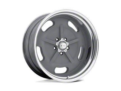 American Racing Salt Flat Mag Gray Center with Polished Barrel 5-Lug Wheel; 15x10; -44mm Offset (87-90 Dakota)