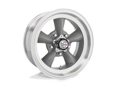 American Racing Torq Thrust D Gray with Machined Lip 5-Lug Wheel; 14x6; -2mm Offset (87-90 Dakota)