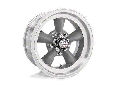 American Racing Torq Thrust D Gray with Machined Lip 5-Lug Wheel; 15x8.5; -25mm Offset (87-90 Dakota)