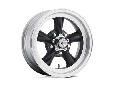 American Racing Torq Thrust D Satin Black with Machined Lip 5-Lug Wheel; 15x4.5; -15mm Offset (87-90 Dakota)