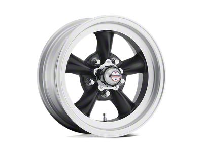 American Racing Torq Thrust D Satin Black with Machined Lip 5-Lug Wheel; 15x7; -6mm Offset (87-90 Dakota)