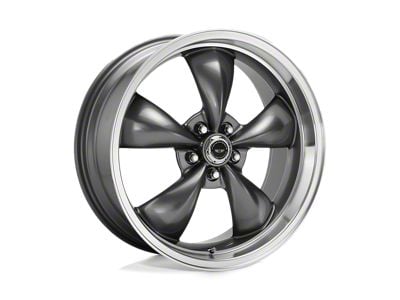 American Racing Torq Thrust M Anthracite with Machined Lip 5-Lug Wheel; 17x7; 0mm Offset (87-90 Dakota)