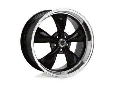 American Racing Torq Thrust M Gloss Black with Machined Lip 5-Lug Wheel; 17x7; 0mm Offset (87-90 Dakota)