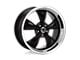 American Racing Torq Thrust M Gloss Black with Machined Lip 5-Lug Wheel; 17x7; 0mm Offset (87-90 Dakota)