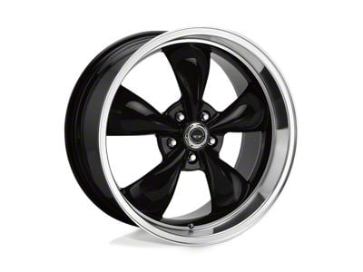 American Racing Torq Thrust M Gloss Black with Machined Lip 5-Lug Wheel; 17x8; 0mm Offset (87-90 Dakota)