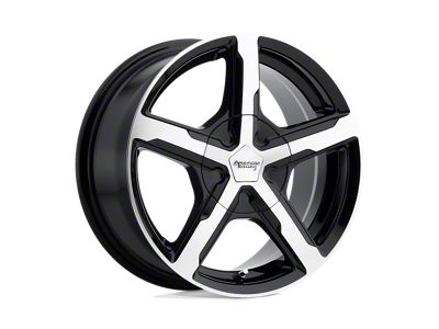 American Racing Trigger Gloss Black Machined 5-Lug Wheel; 17x7; 40mm Offset (87-90 Dakota)