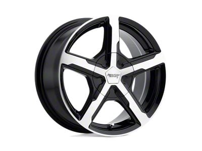 American Racing Trigger Gloss Black Machined 5-Lug Wheel; 18x8; 38mm Offset (87-90 Dakota)