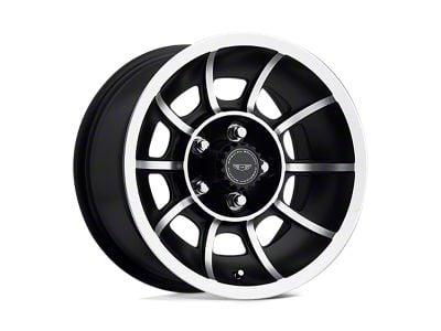 American Racing Vector Satin Black Machined 5-Lug Wheel; 15x8.5; 6mm Offset (87-90 Dakota)