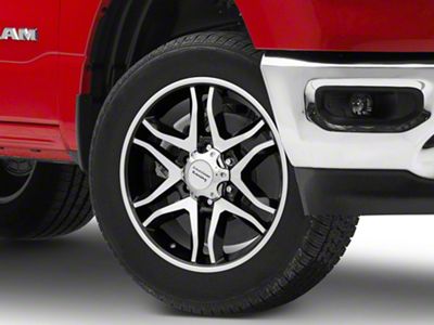 American Racing Mainline Gloss Black Machined 6-Lug Wheel; 20x8.5; 15mm Offset (19-24 RAM 1500)