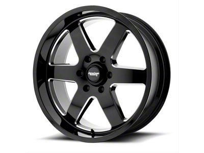 American Racing Patrol Gloss Black Milled 6-Lug Wheel; 20x9; 12mm Offset (19-24 RAM 1500)