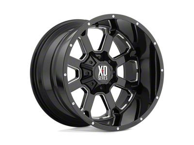 American Racing AR767 Gloss Black Steel with Red and Blue Stripe 8-Lug Wheel; 16x8; 12mm Offset (07-10 Silverado 2500 HD)