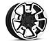 American Trucks Wheels Rebel Style Gloss Black Machined 5-Lug Wheel; 17x8; 18mm Offset (94-01 RAM 1500)