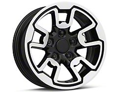 Rebel Style Gloss Black Machined 5-Lug Wheel; 17x8; 18mm Offset (05-11 Dakota)