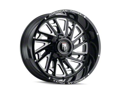 American Truxx Blade Gloss Black Milled 8-Lug Wheel; 20x10; -24mm Offset (01-06 Sierra 2500 HD)