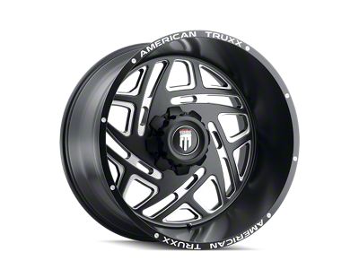 American Truxx Cosmos Satin Black Milled 8-Lug Wheel; 24x14; -76mm Offset (01-06 Sierra 2500 HD)