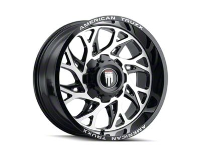 American Truxx Destiny Gloss Black Milled 8-Lug Wheel; 22x12; -44mm Offset (01-06 Sierra 2500 HD)