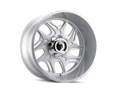 American Truxx Sweep Brushed Milled 8-Lug Wheel; 22x12; -44mm Offset (01-06 Sierra 2500 HD)