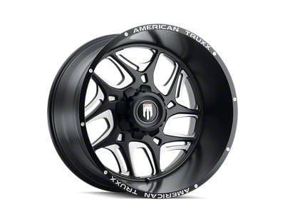 American Truxx Sweep Satin Black Milled 8-Lug Wheel; 24x14; -76mm Offset (01-06 Sierra 3500 HD SRW)