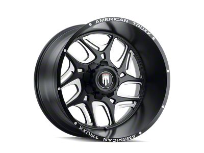 American Truxx Sweep Satin Black Milled 8-Lug Wheel; 24x14; -76mm Offset (01-06 Silverado 2500 HD)