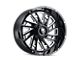 American Truxx Blade Gloss Black Milled 8-Lug Wheel; 24x14; -76mm Offset (03-09 RAM 2500)