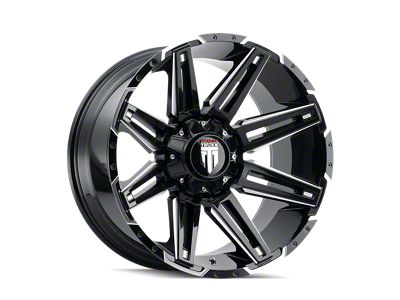 American Truxx Boom Gloss Black Milled 8-Lug Wheel; 20x9; -12mm Offset (03-09 RAM 2500)