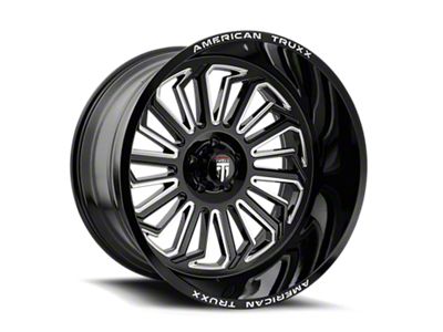 American Truxx Butcher Gloss Black Milled 8-Lug Wheel; 20x12; -25mm Offset (03-09 RAM 2500)